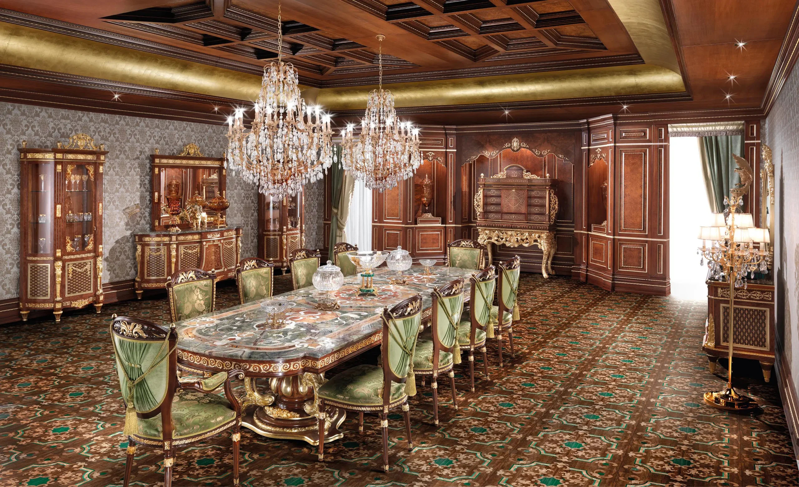Baroque Style Luxury Dining Room with Italian Furniture in Abuja ...