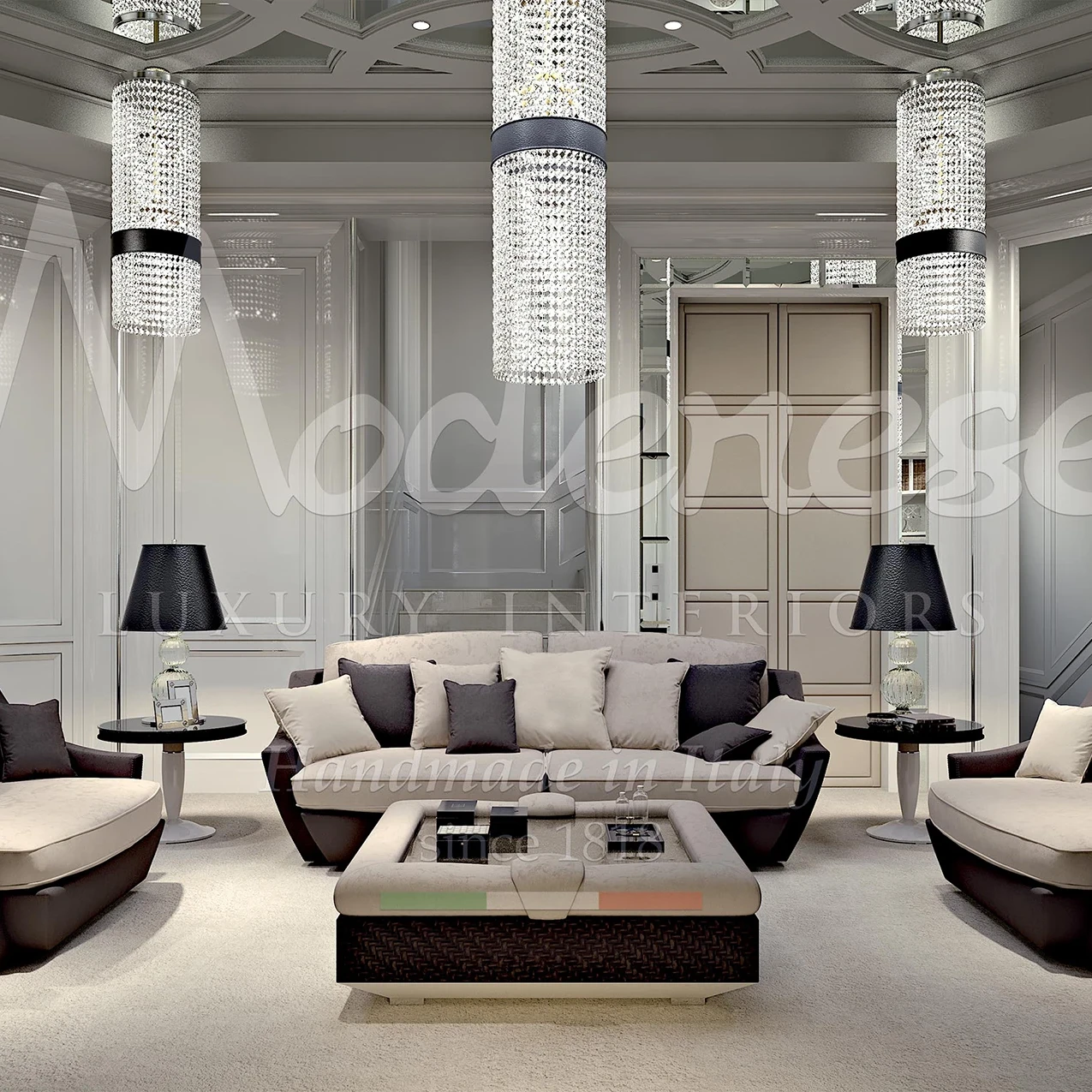 Premium Italian modern leather living room set, showcasing the finest craftsmanship for luxurious seating experience.